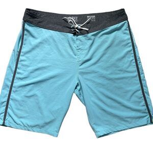 BKE Sport Buckle Mens Blue Board Shorts Swim Trunks Slim Fit Size 40